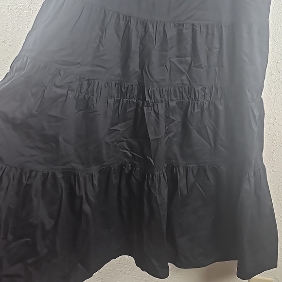 Prabal Gurung Women's Black Tiered Maxi Dress Size 18 W Pockets - Picture 3 of 9